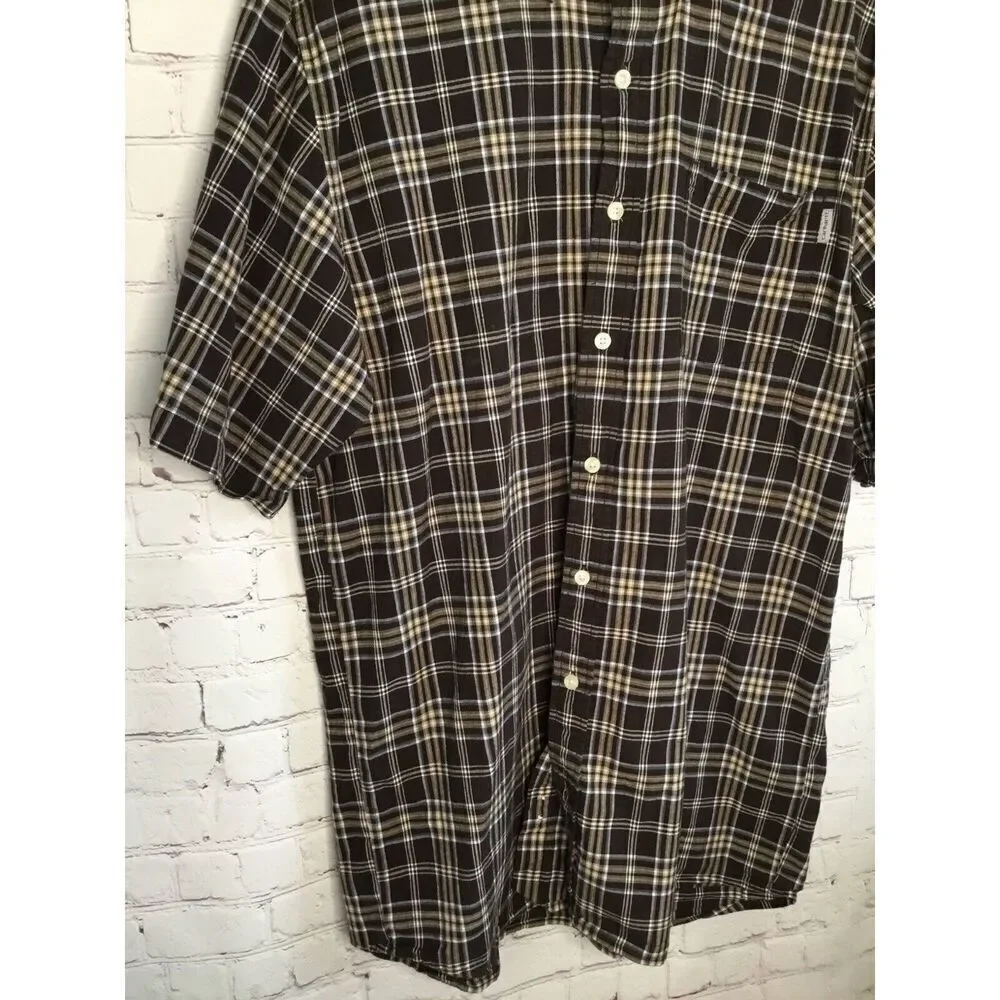 Carhartt Vtg Shirt Mens Large Tall Short Sleeve Button Down‎ Relaxed Fit
